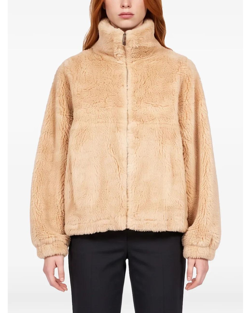 R2W Natural High-Neck Zip-Up Jacket