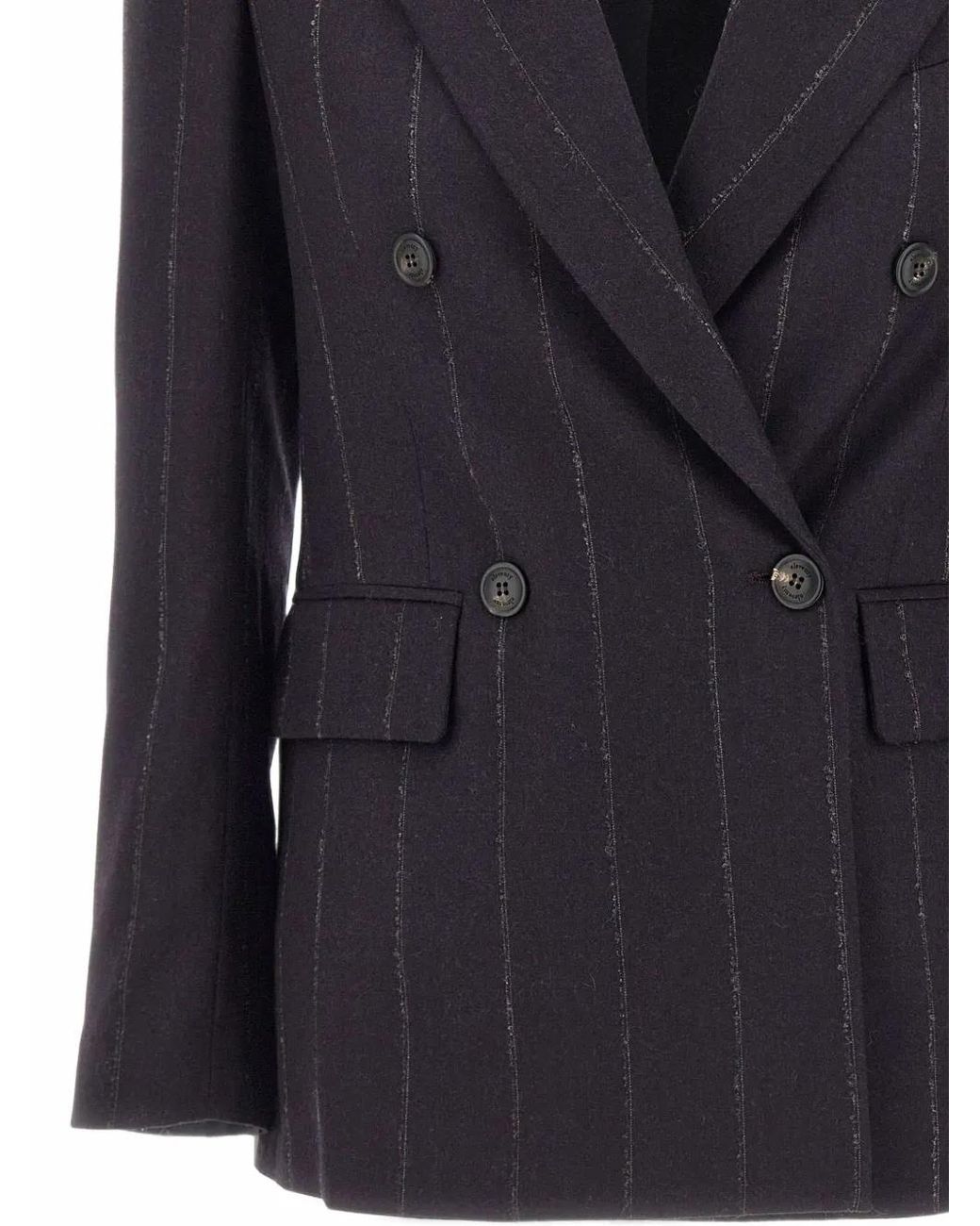 Eleventy Blue Pinstripe Double-Breasted Blazer