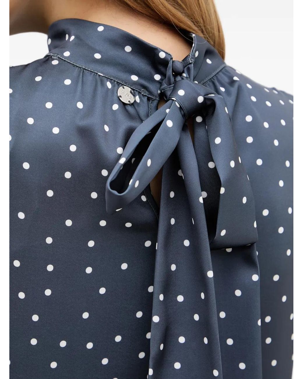 Silvian Heach Blue Polka-Dot Blouse