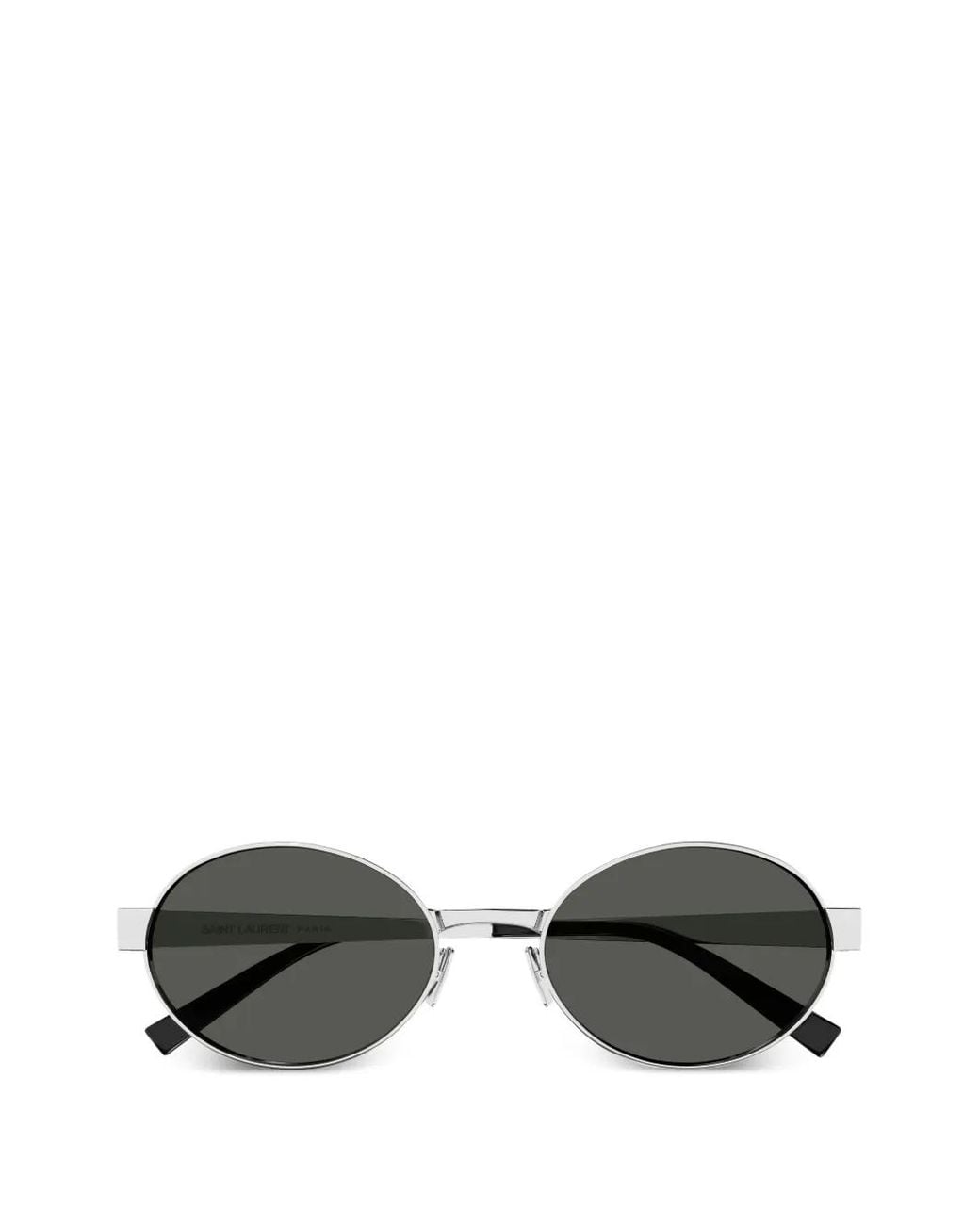 Saint Laurent Gray Oval-Frame Sunglasses