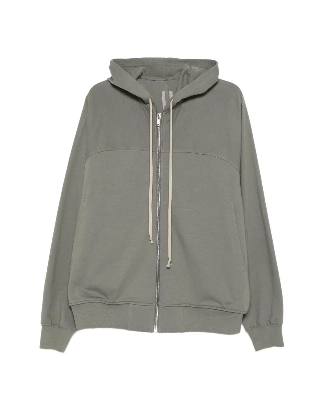 Rick Owens Gray Zip-Up Hoodie Windbreaker for men