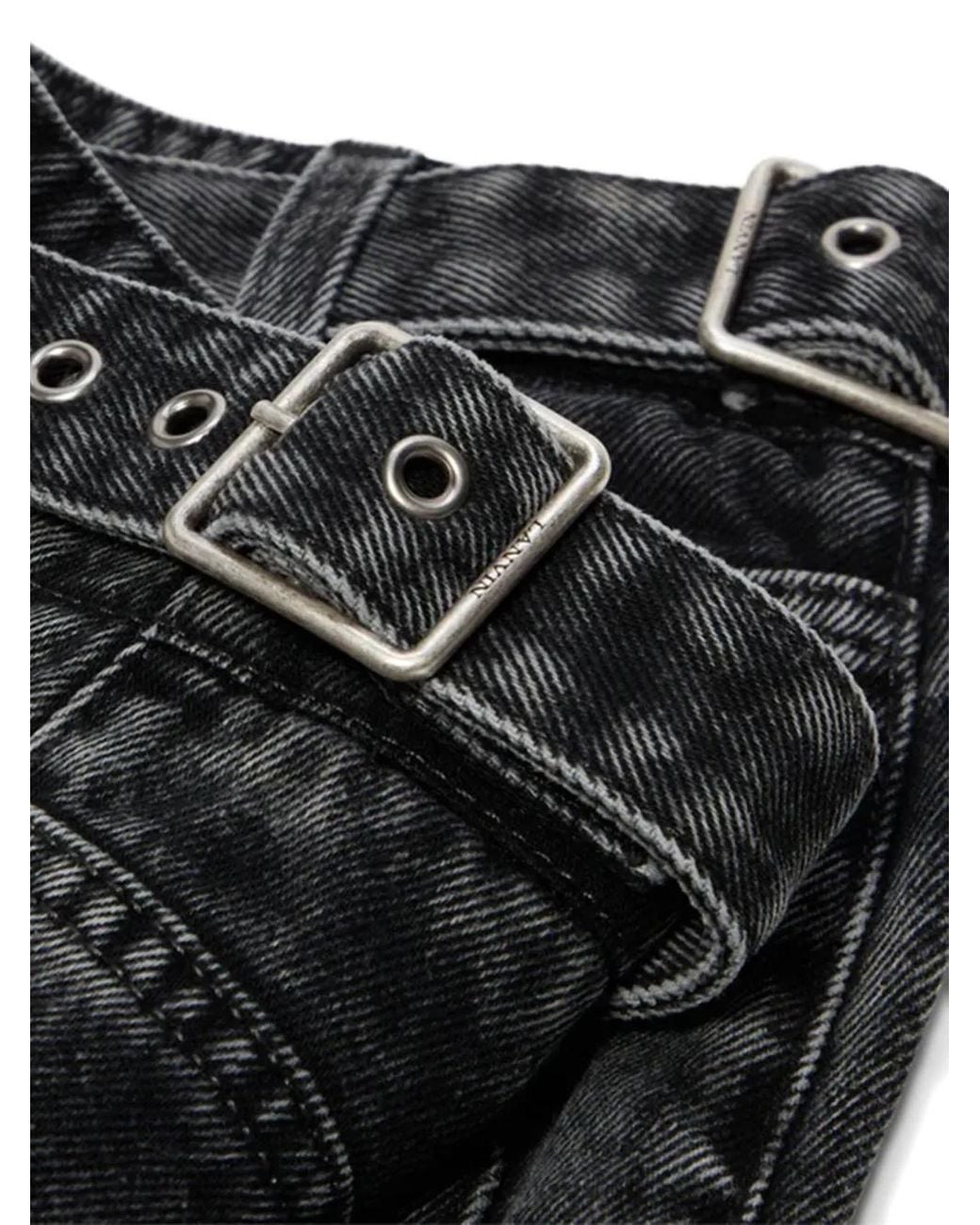 Lanvin Black Acid-Wash Trousers for men