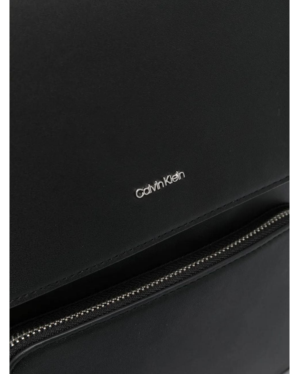 Calvin Klein Black Must Logo-Plaque Backpack