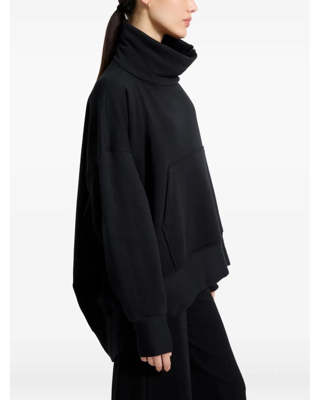 MARCELLA Black Boerum Asymmetric Sweatshirt