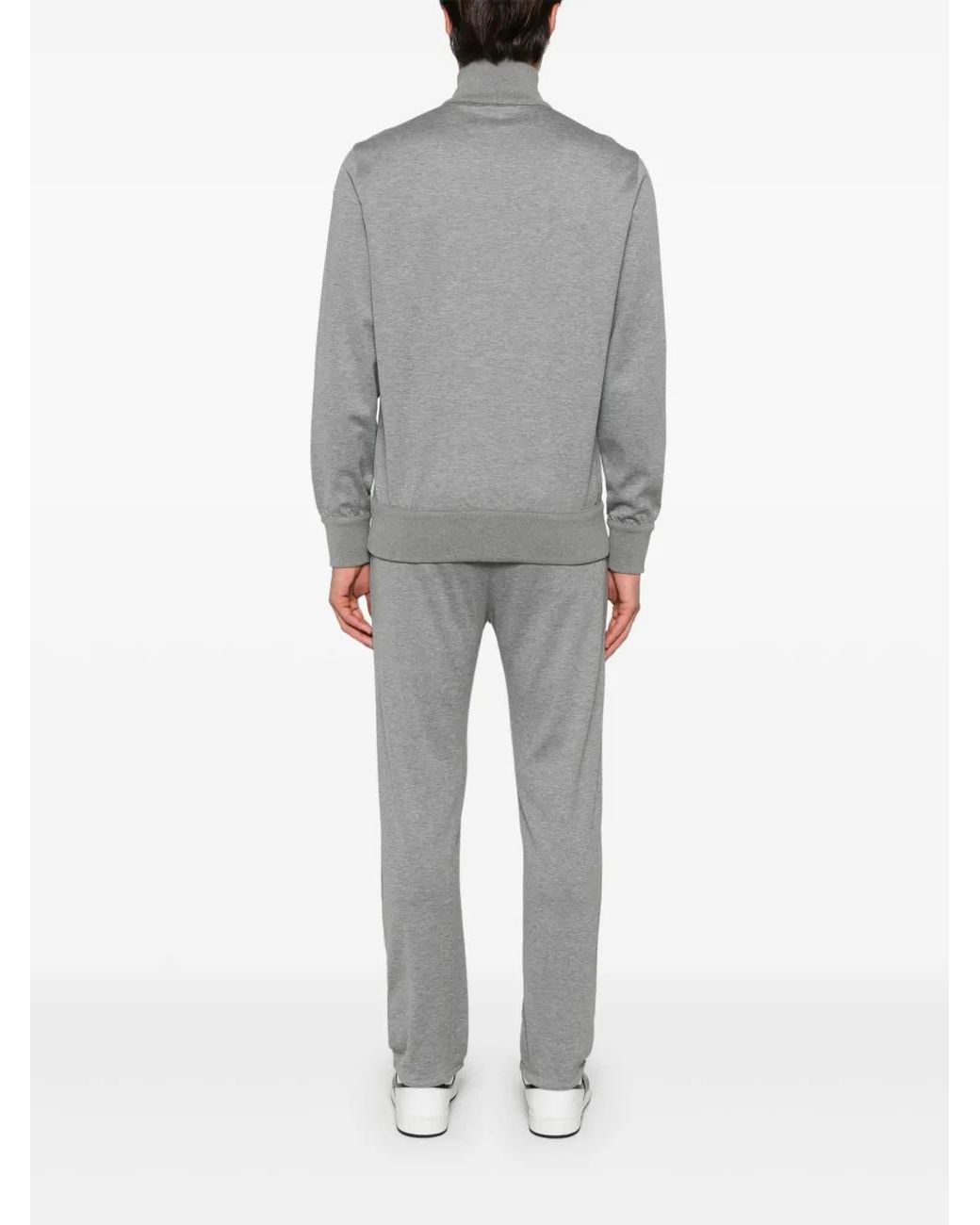 Kiton Gray Logo-Embroidered Tracksuit for men