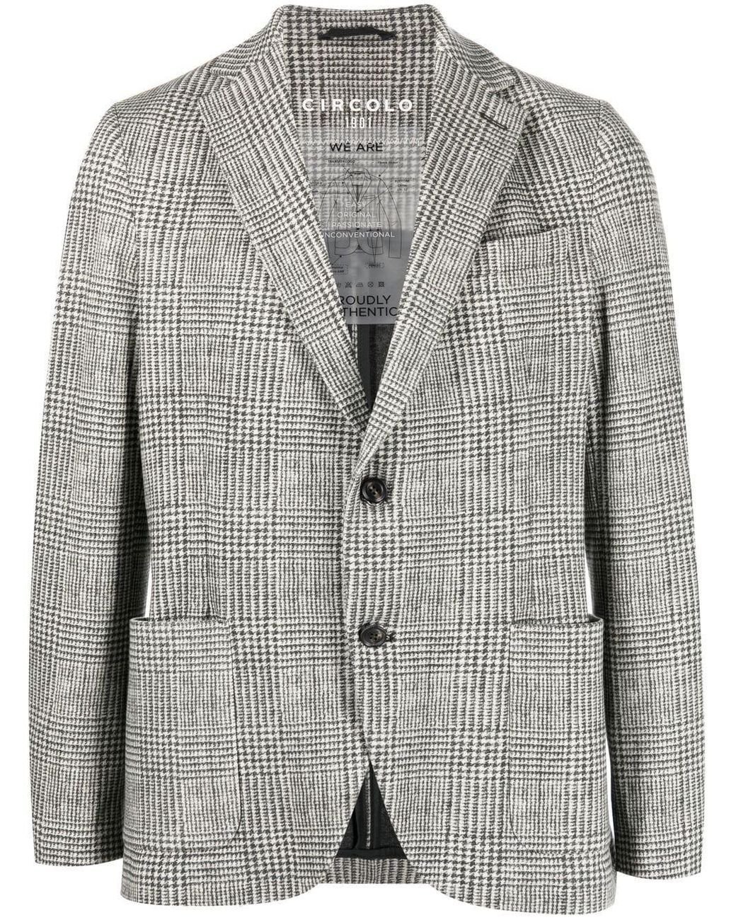 grey plaid jacket mens