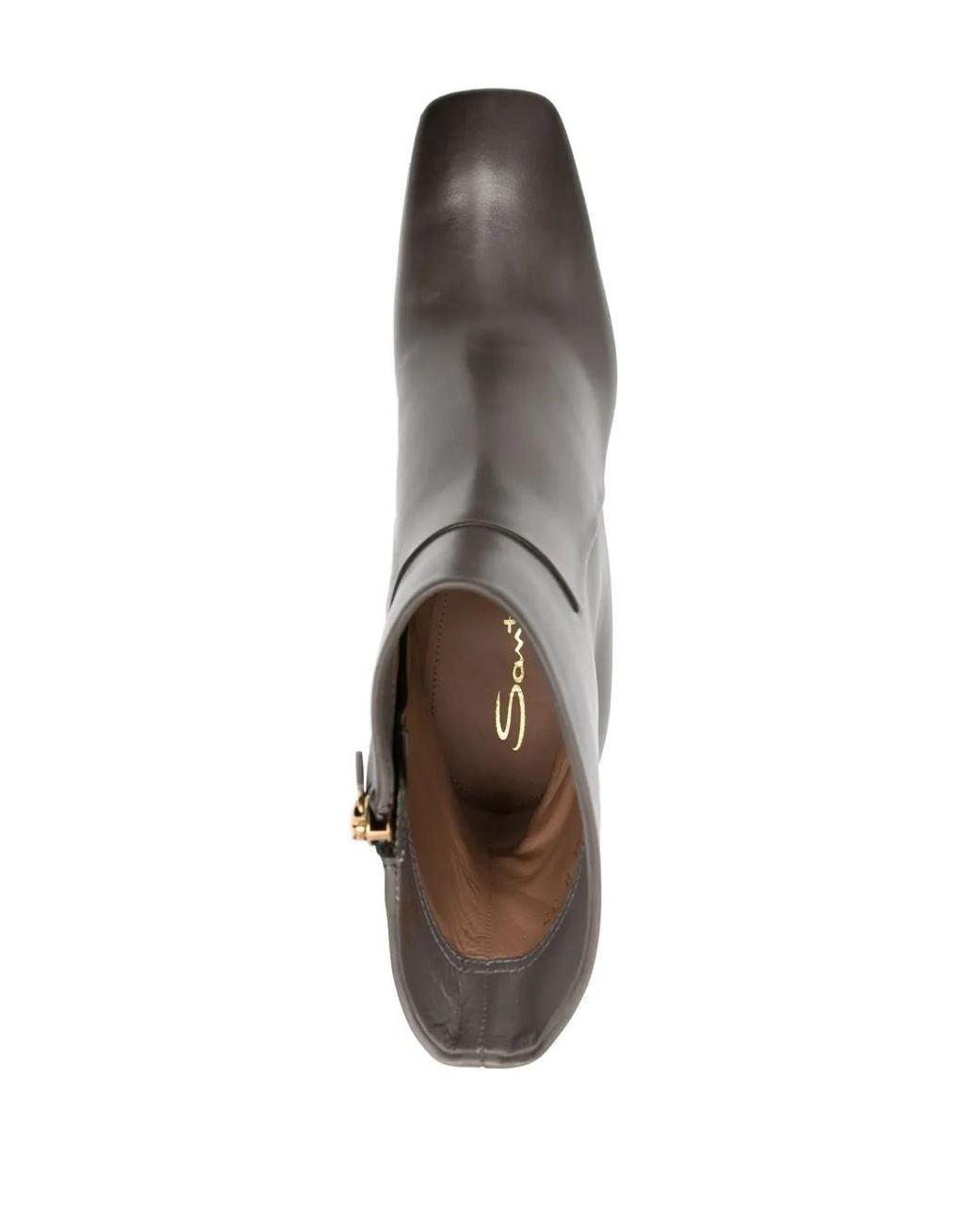 Santoni Brown 90Mm Leather Ankle Boots