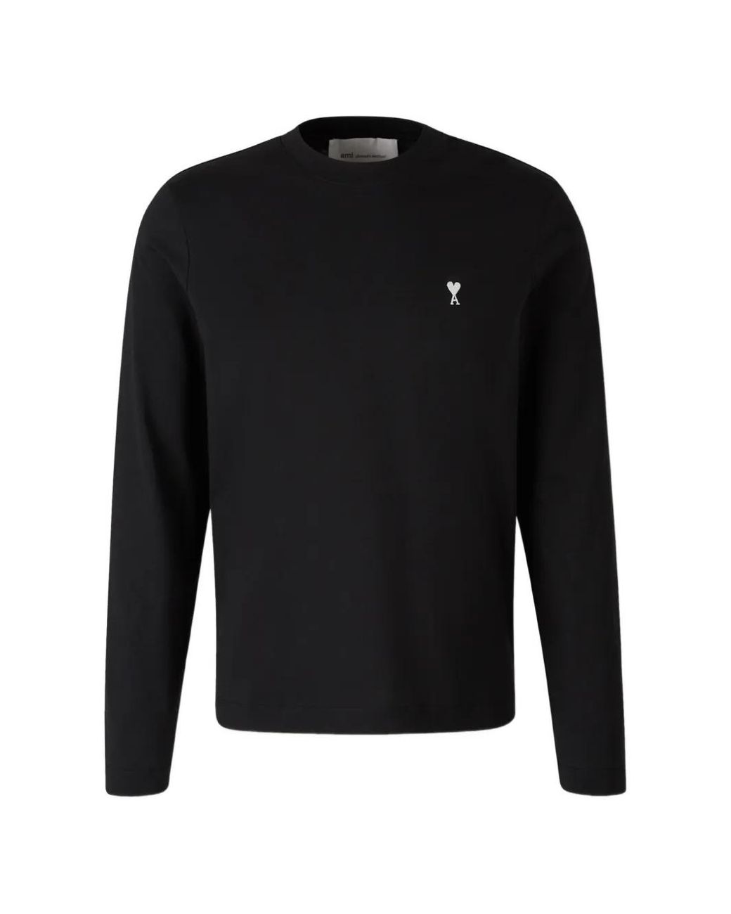 AMI Black Ami De Coeur Long-Sleeve T-Shirt for men