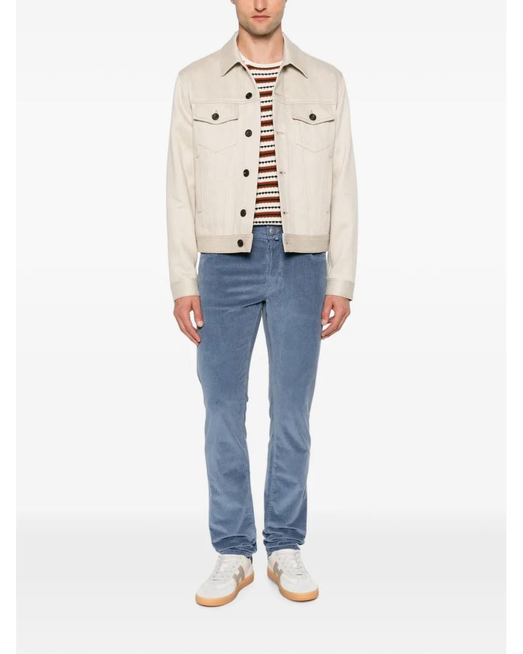 Jacob Cohen Natural Twill Trucker Jacket for men