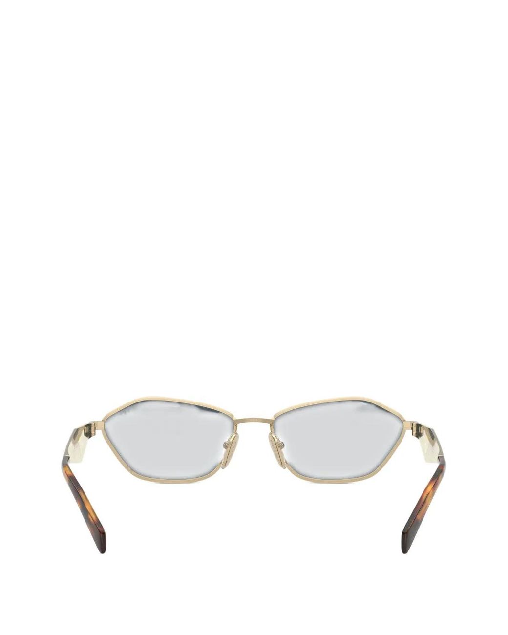 Prada Metallic Geometric-Frame Sunglasses