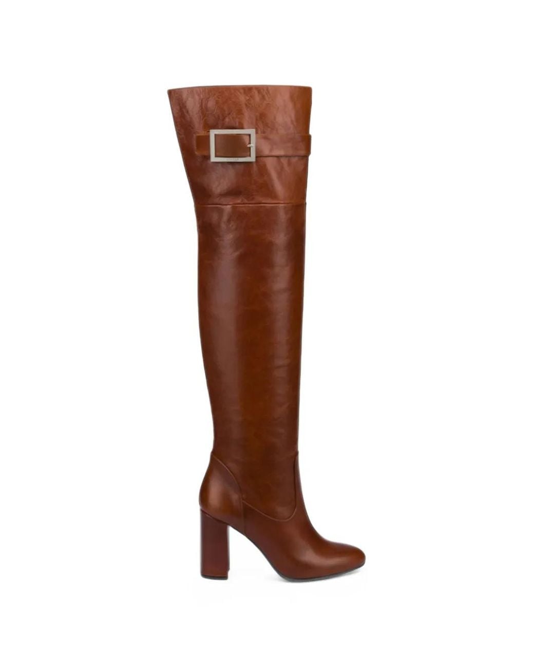 Dondup Brown Buckle-Detail Leather Boots