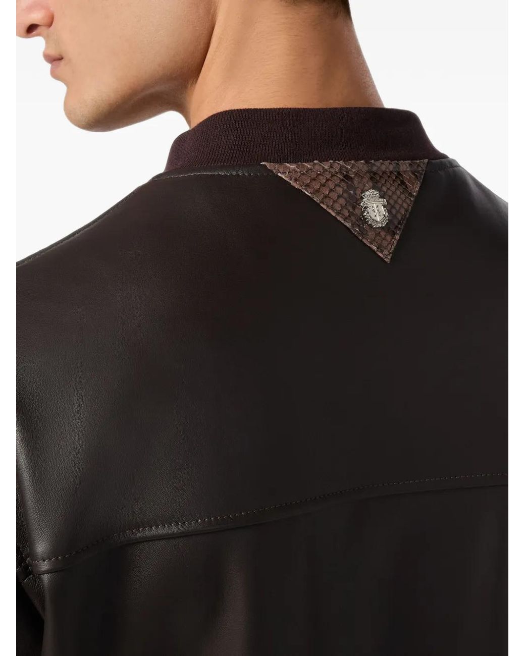 Billionaire Bomberjacke Mit Python-Einsatz in Brown für Herren