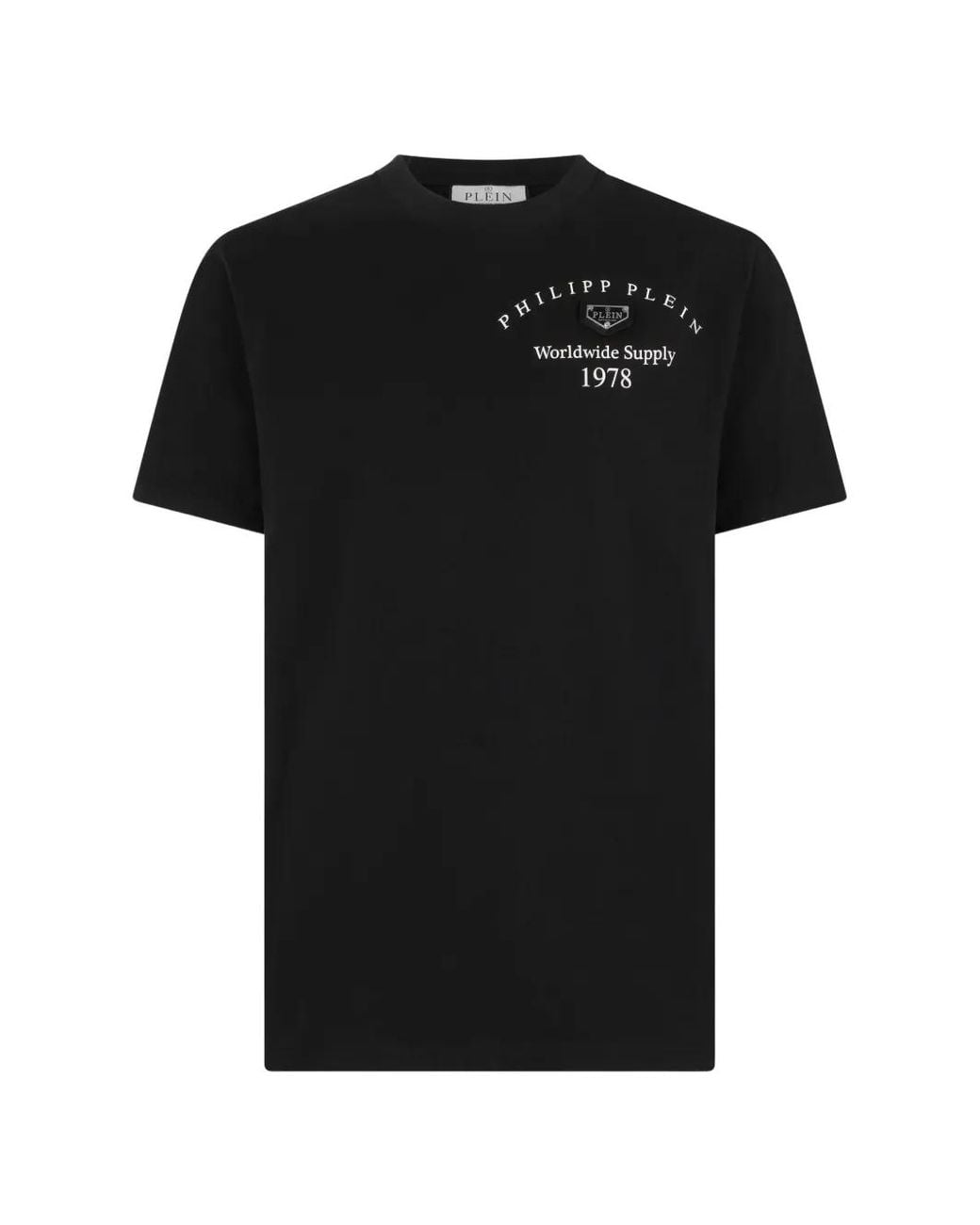 Philipp Plein Black Jersey T-Shirt L'Homme for men