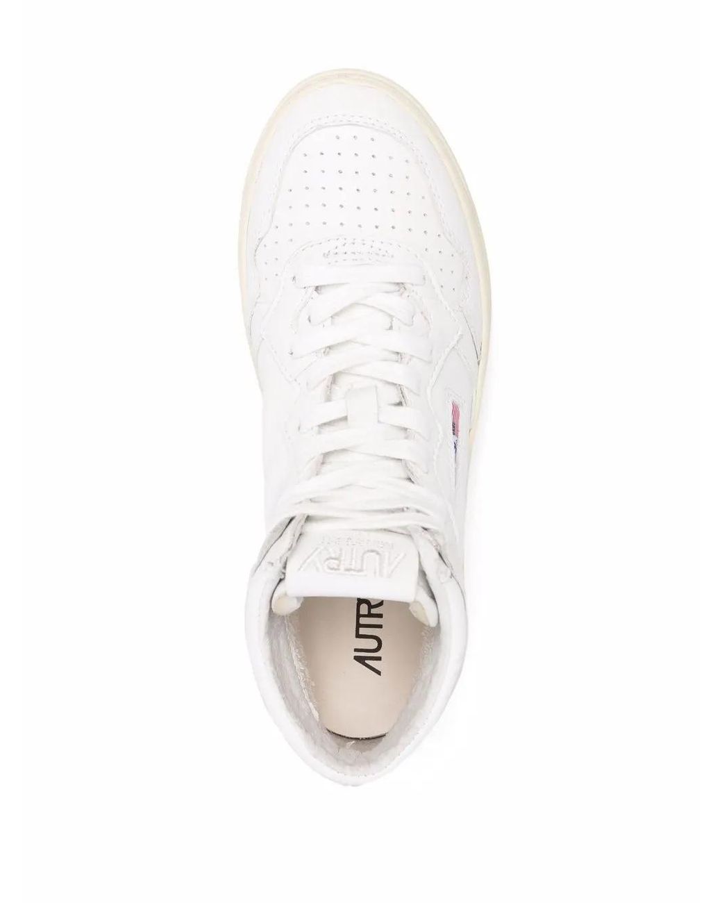 Autry White Leather High-Top Sneakers