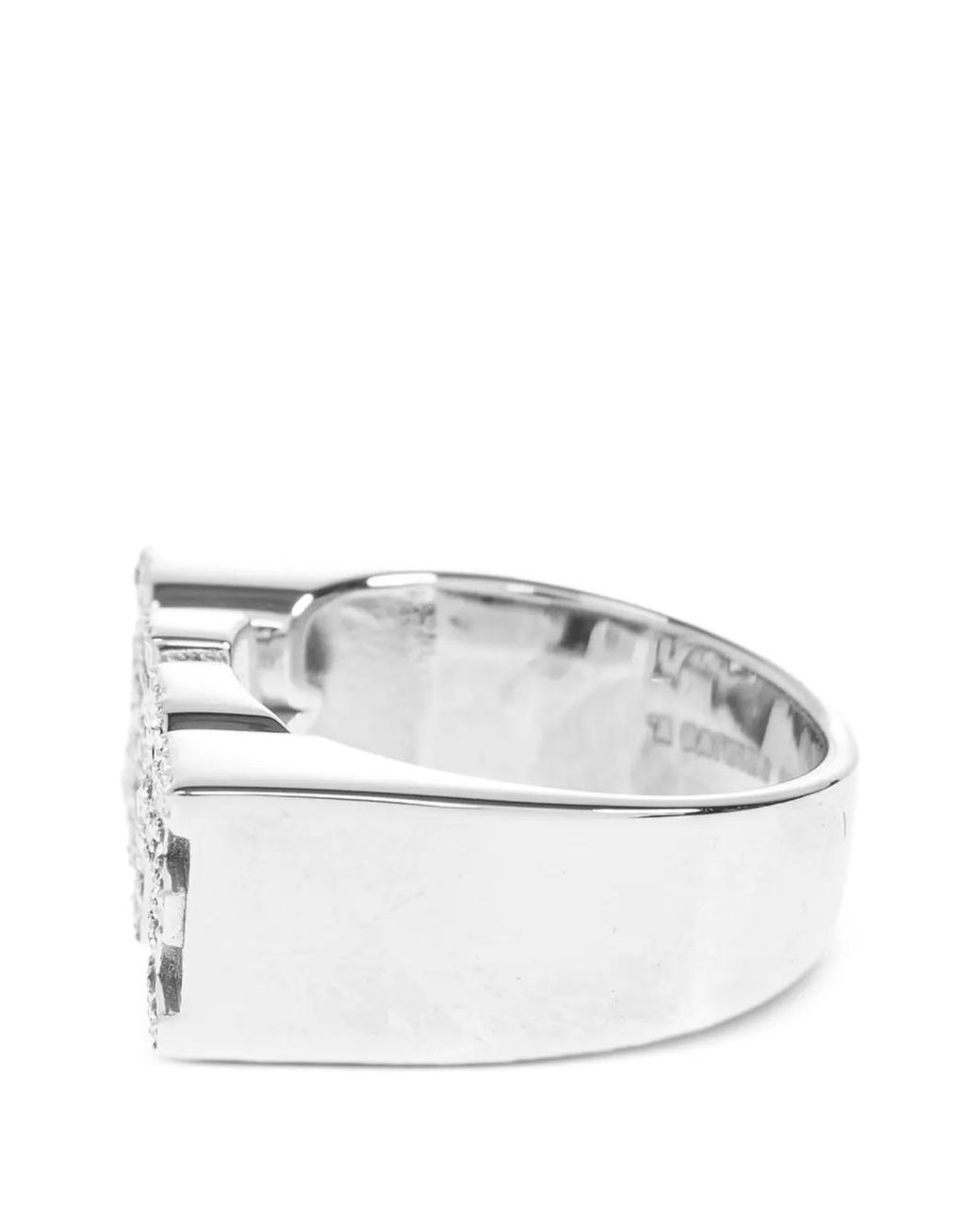 A Bathing Ape Gray Embellished Ring for men