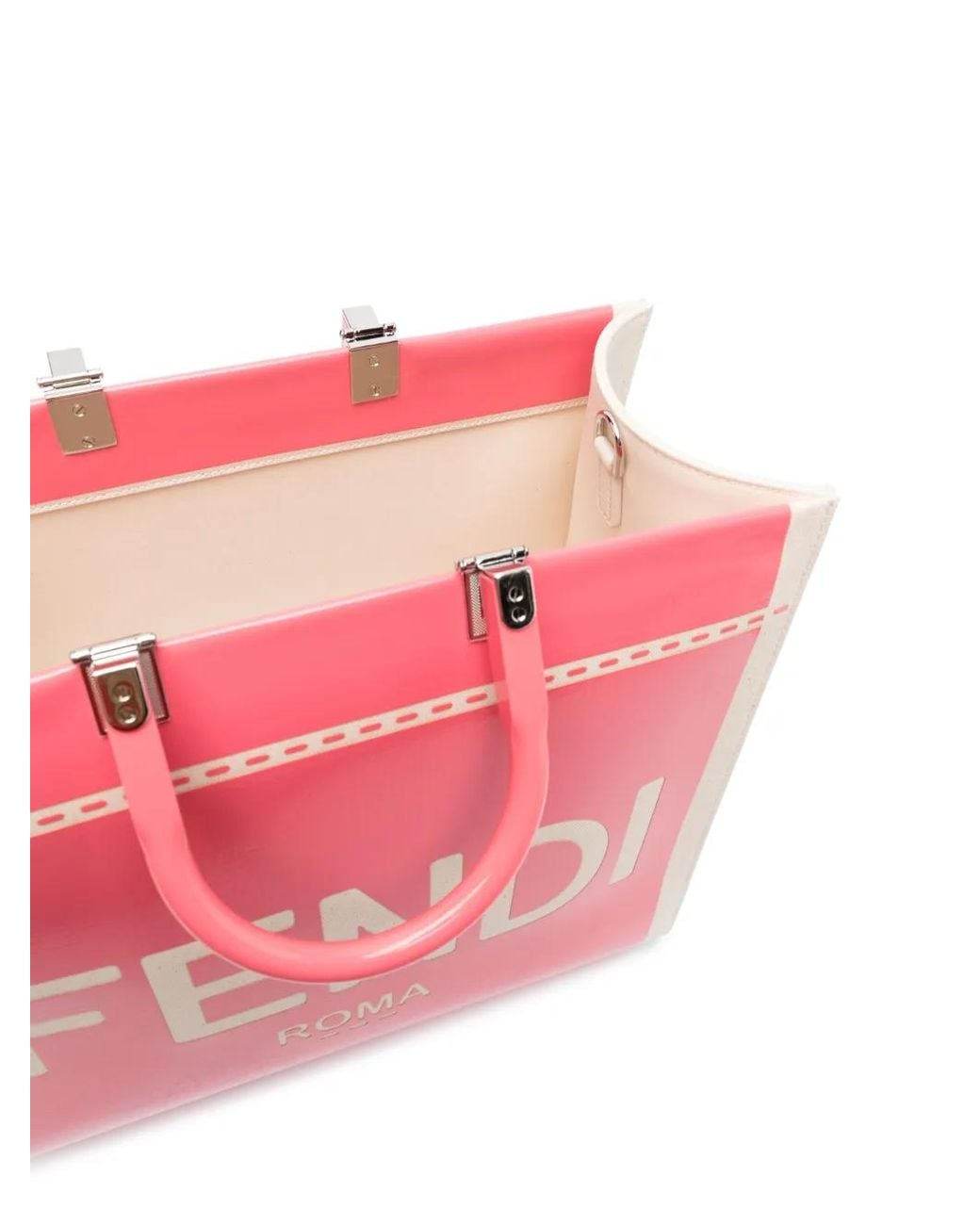 Fendi Pink Logo-Print Tote Bag