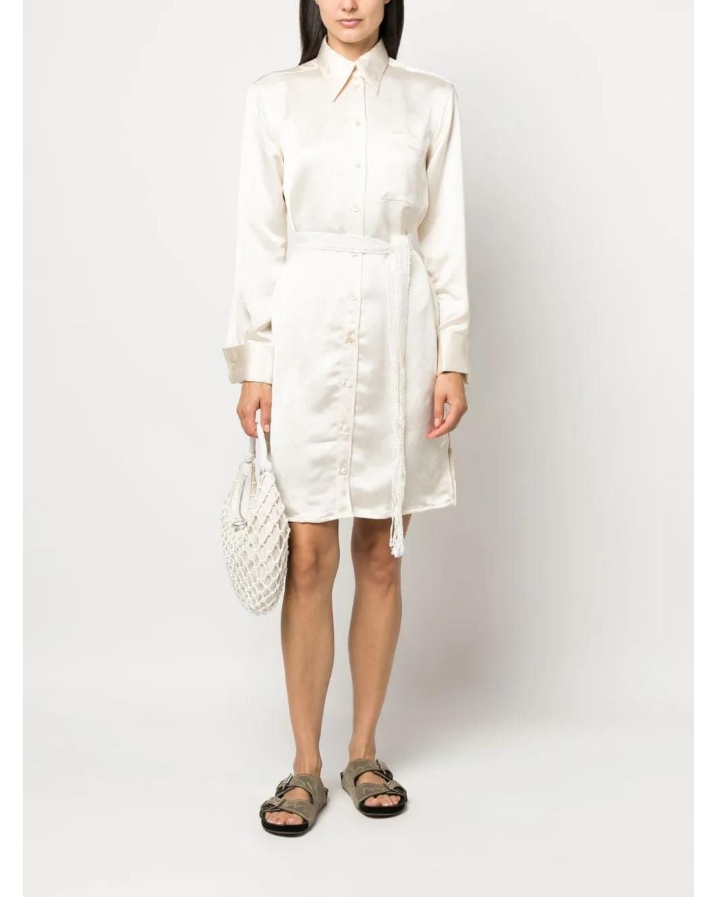 Wales Bonner White Flow Shirt Dress Clothing
