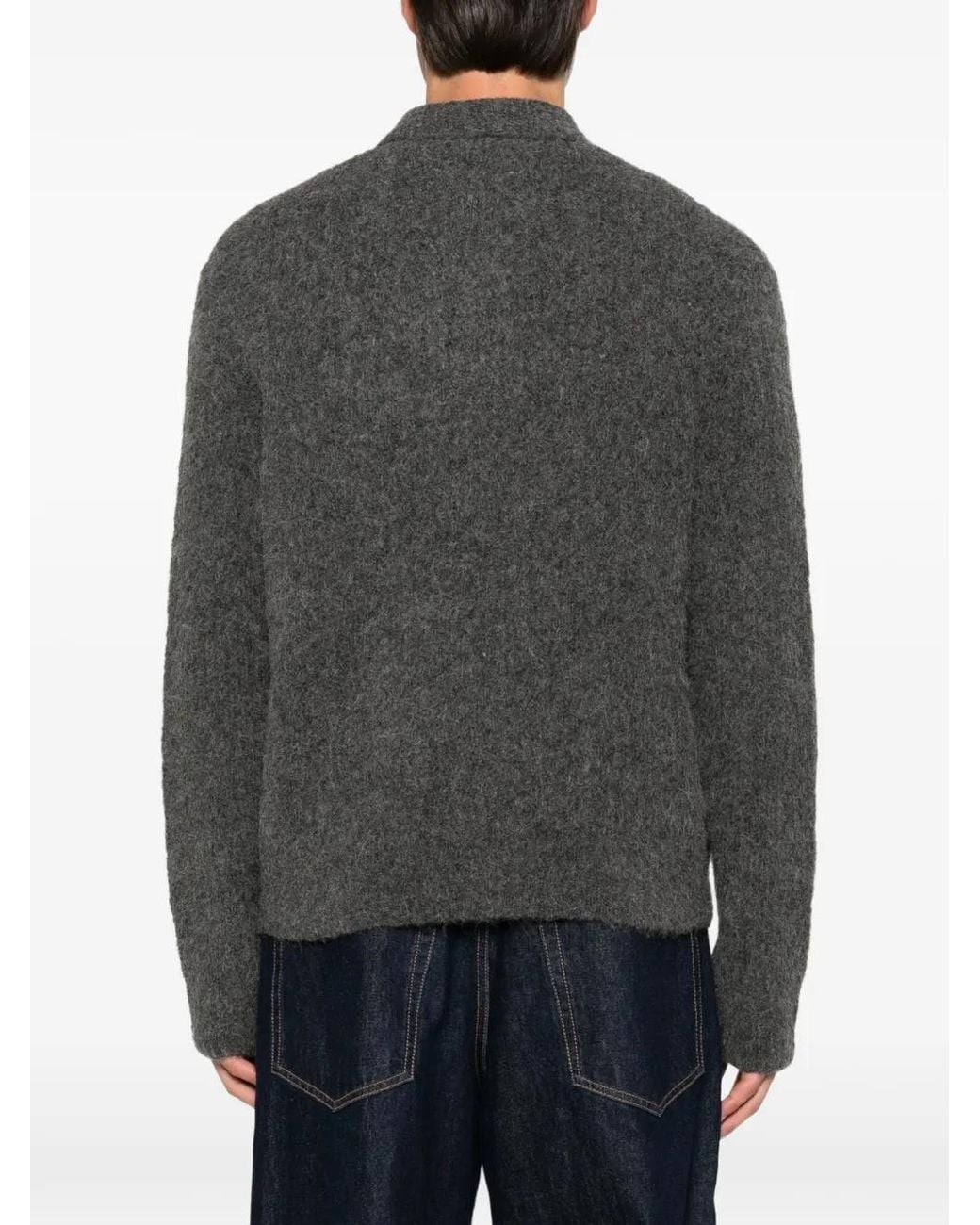 Samsøe & Samsøe Gray Cardigan À Fermeture Zippée for men