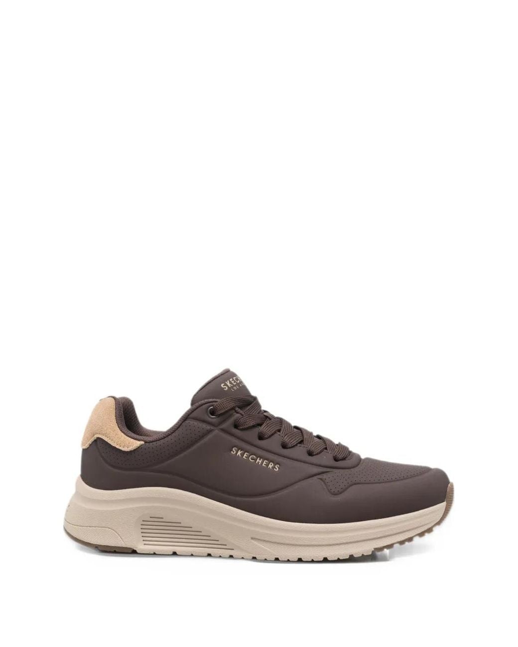 Skechers Brown Perforated Sneakers for men