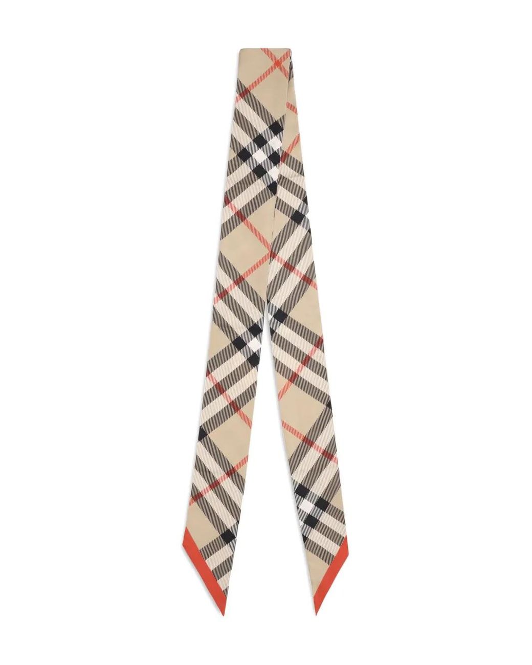 Burberry Metallic Check-Pattern Silk Scarf