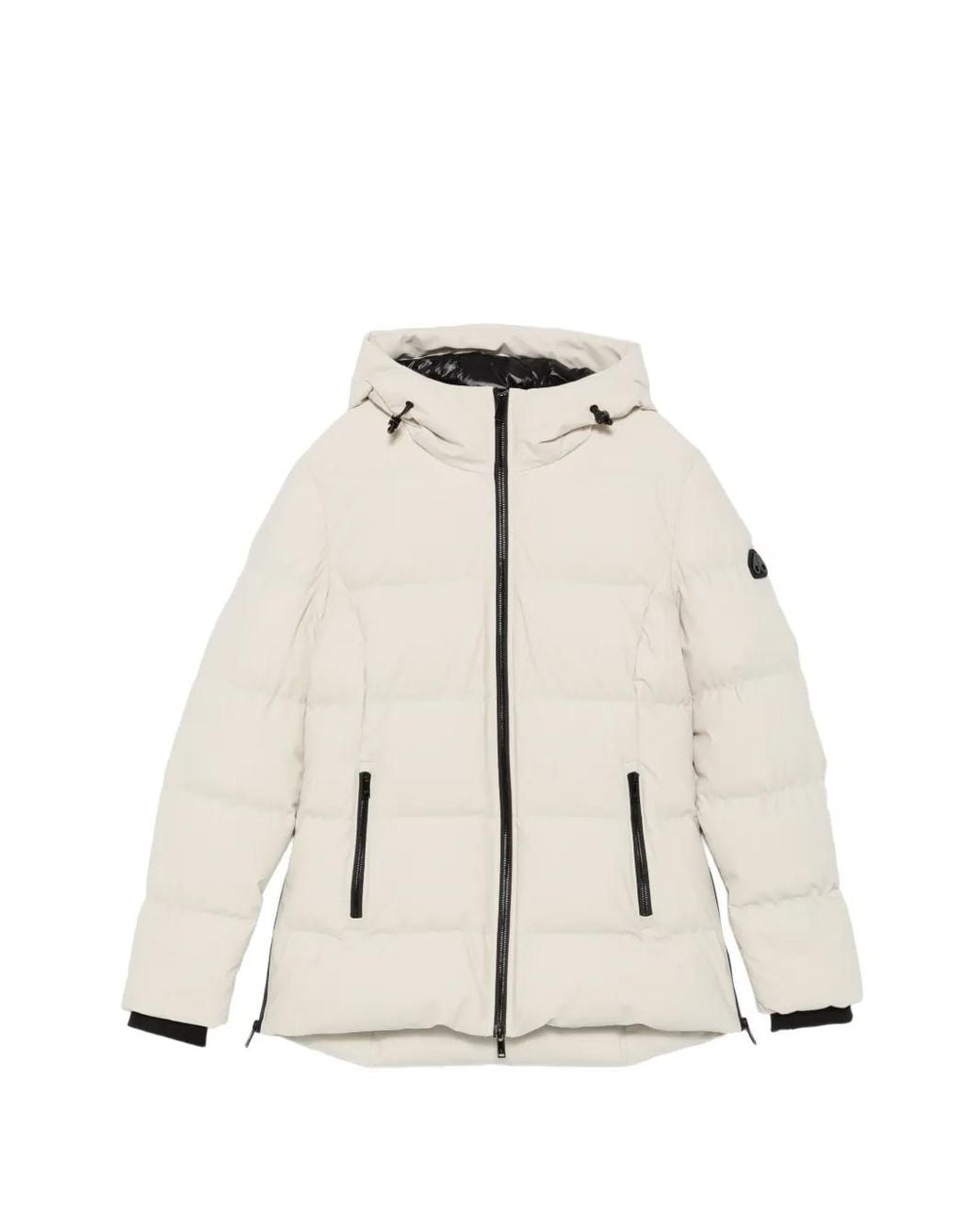 Moose Knuckles Natural Quilted Hooded Jacket