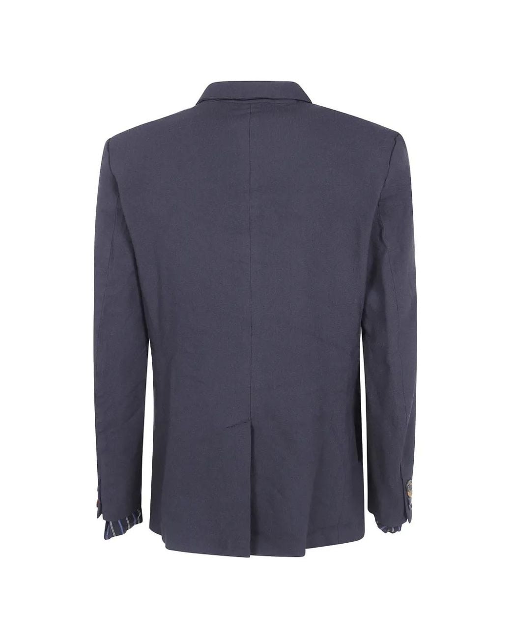 Junya Watanabe Blue Herringbone-Pattern Single-Breasted Blazer for men