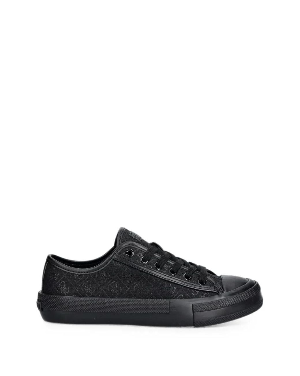 Guess Black Carey Logo-Monogram Low-Top Sneakers
