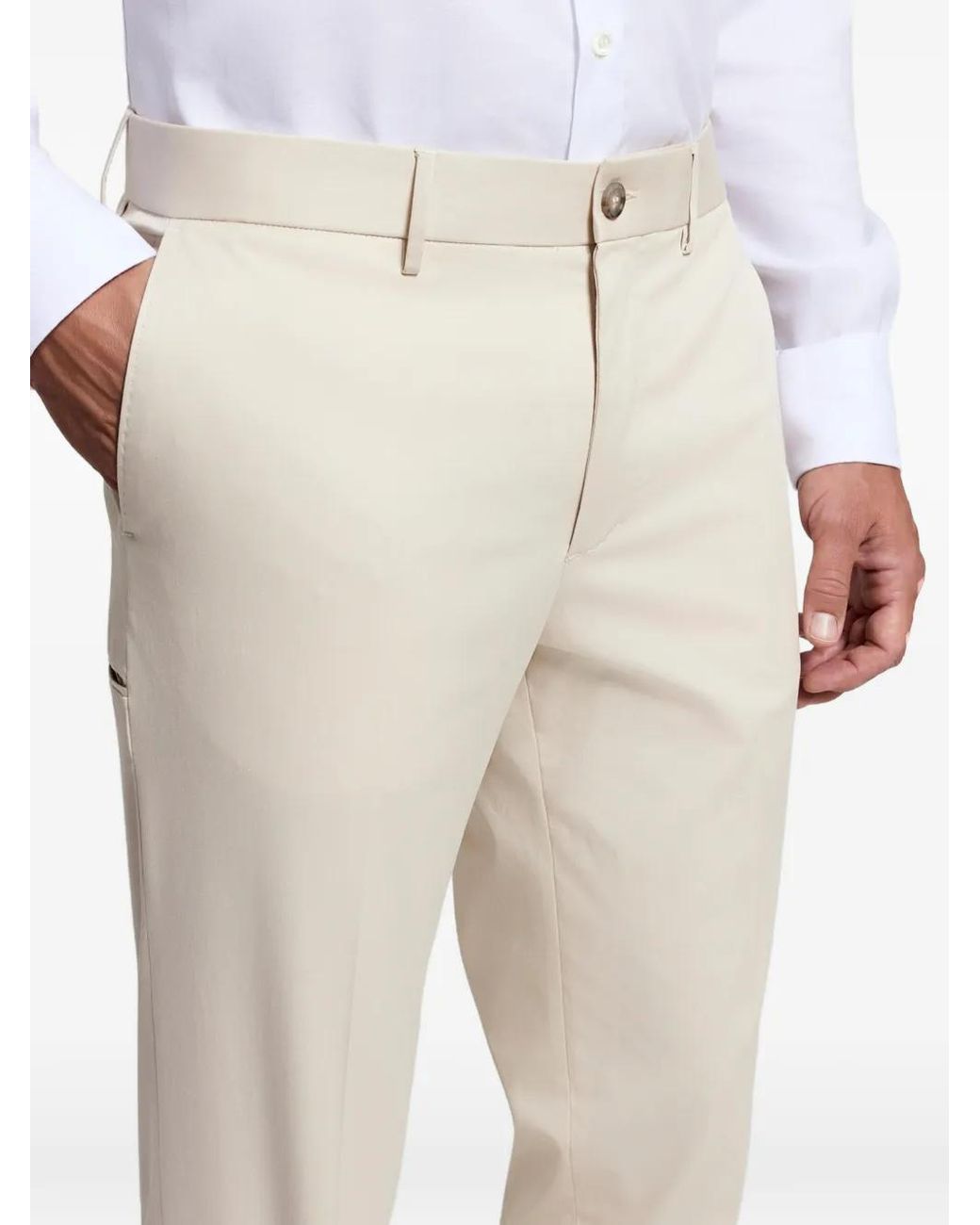 Pantalones Con Botones Peserico de hombre de color Natural