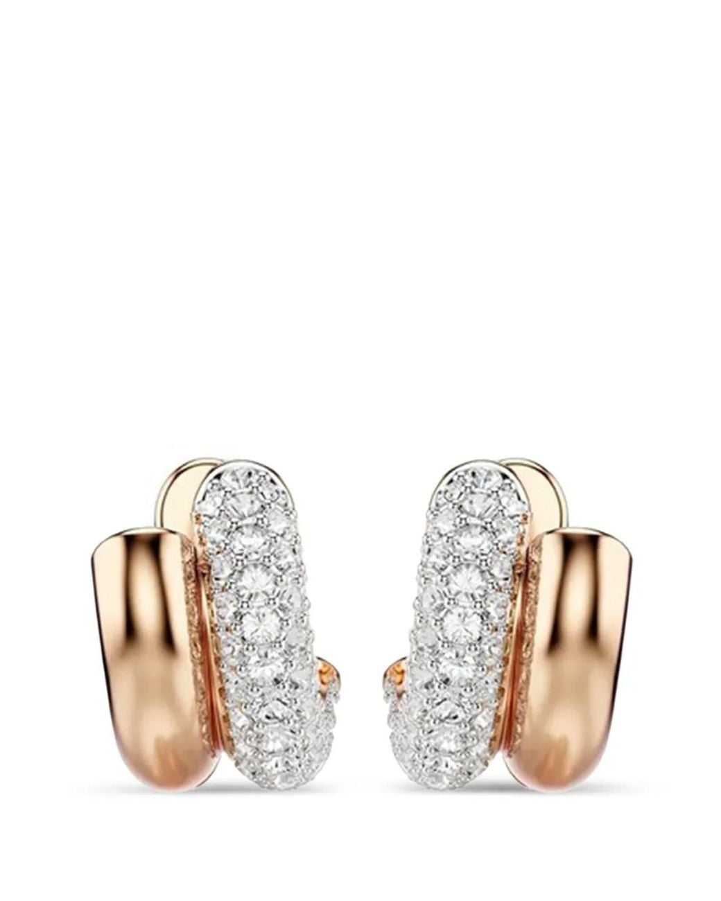 Swarovski Pink Dextera Hoop Earrings