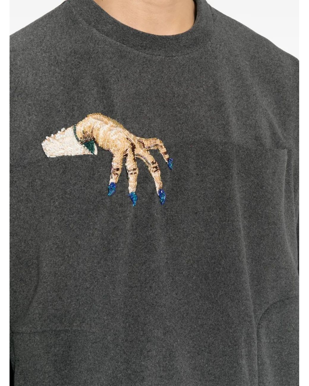 メンズ Undercover エンブロイダリー スウェットシャツ Gray