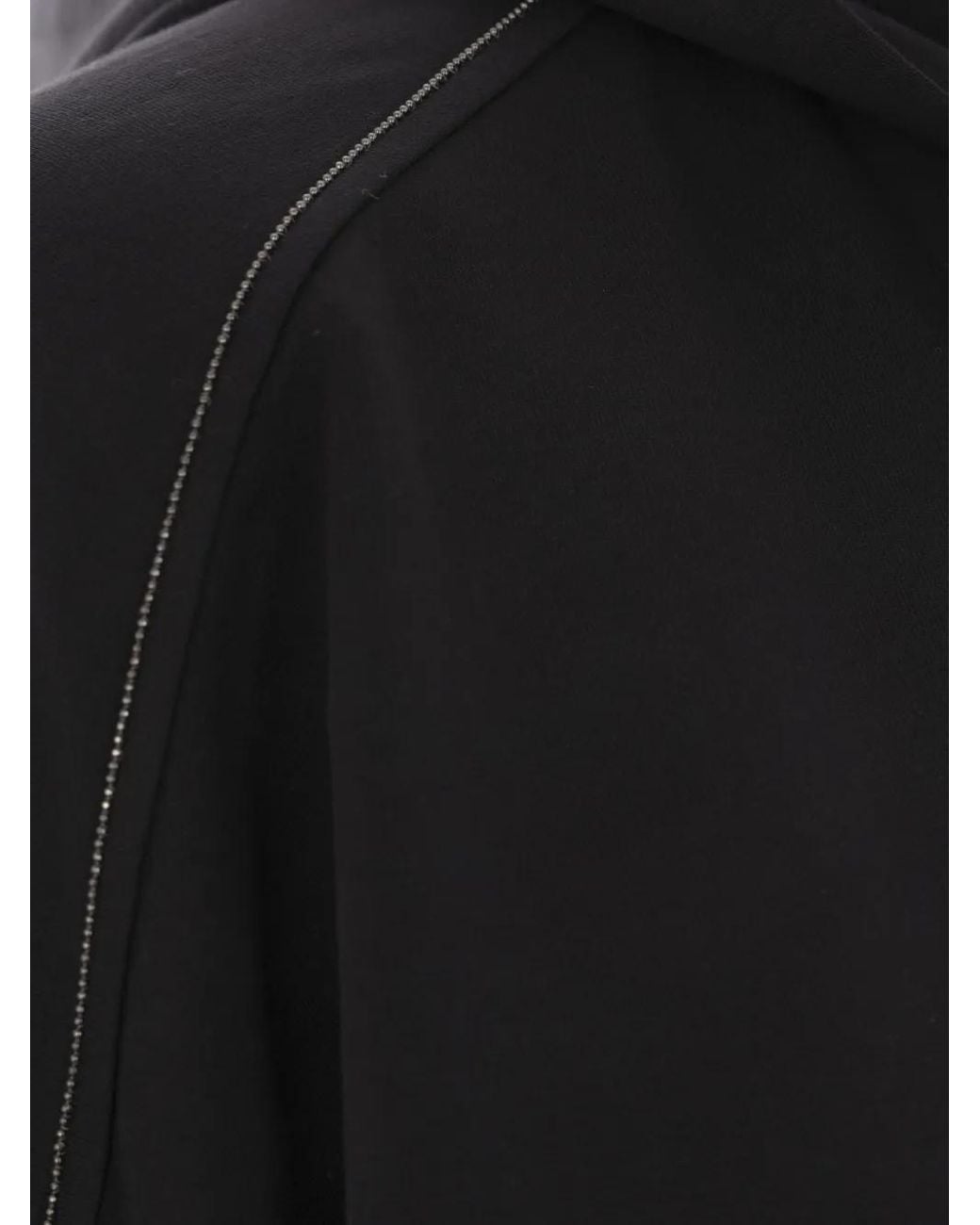 Brunello Cucinelli Black Jersey Hoodie