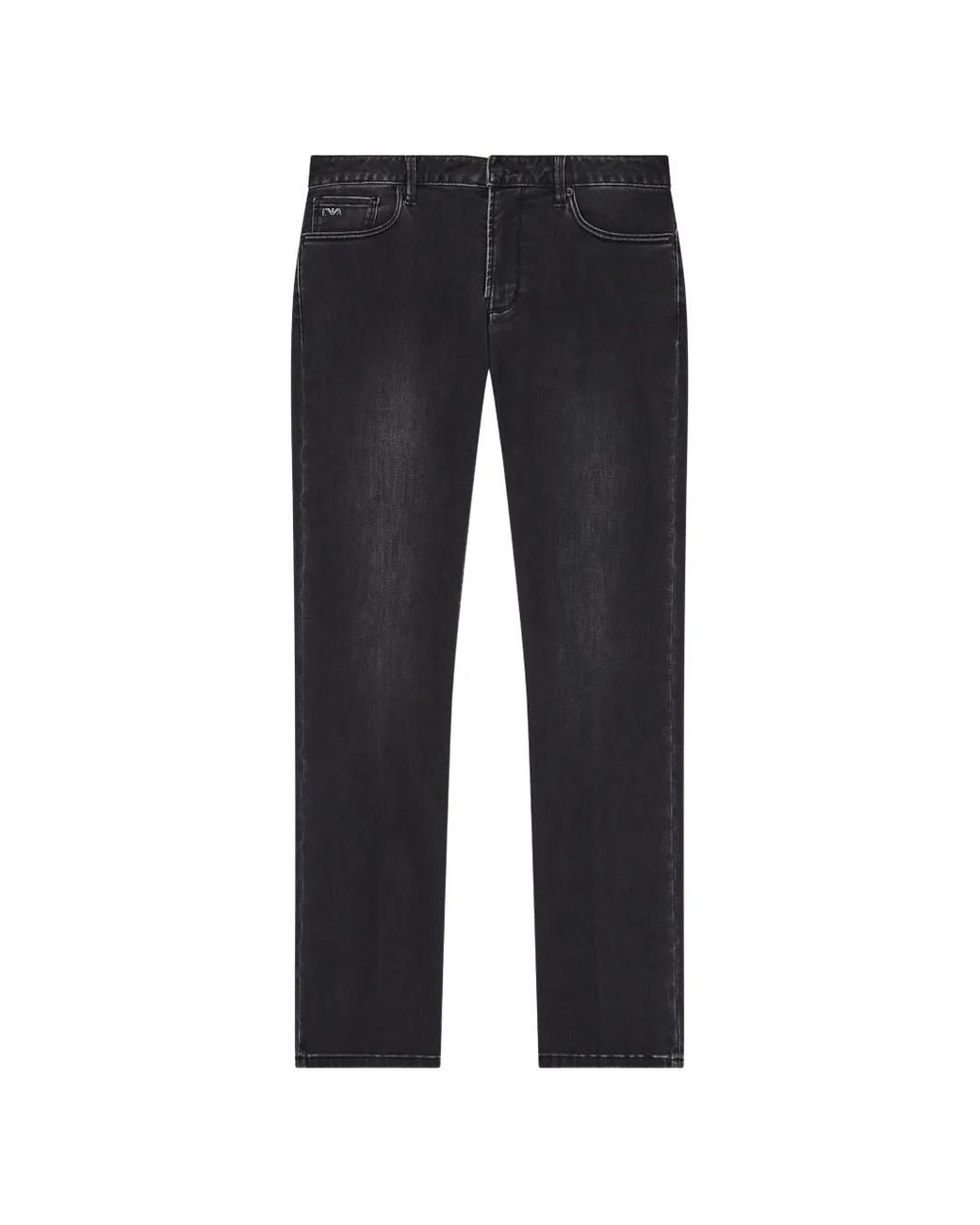 Emporio Armani Black J06 Slim-Fit Extra Comfort Denim Jeans for men