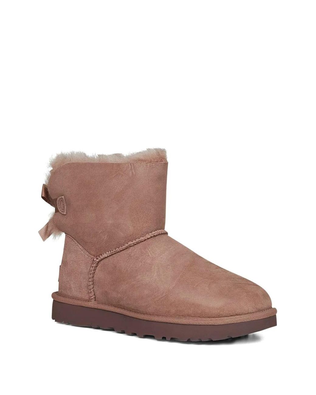 Ugg Brown Mini Bailey Bow Ii Suede Boots