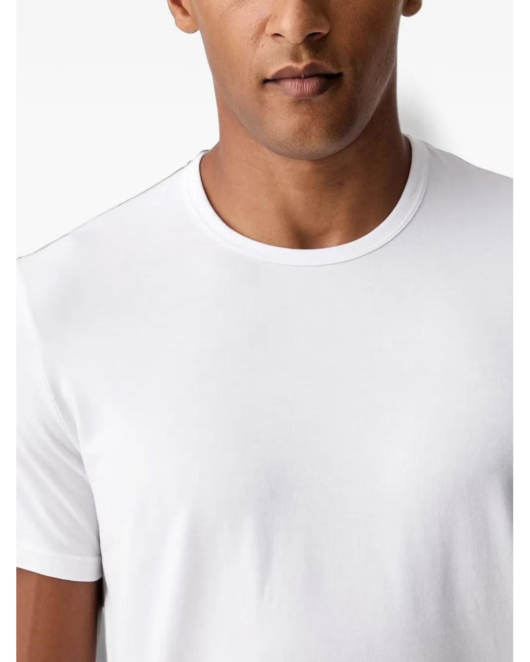 Emporio Armani White Logo-Patch T-Shirts (Set Of Two) for men