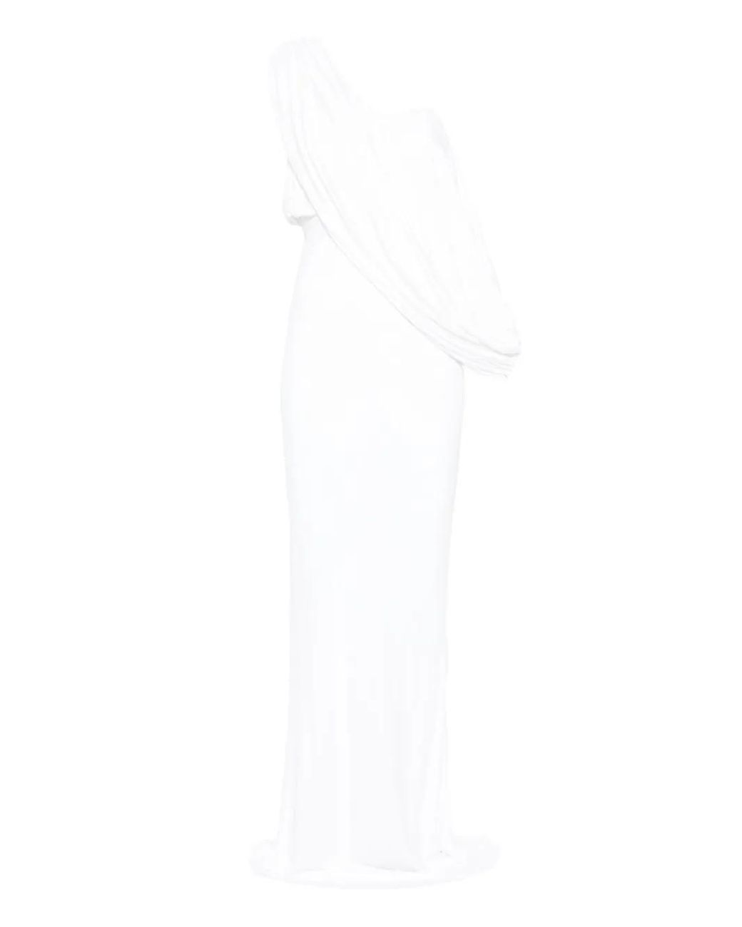 Christopher Esber White Aiba Draped Maxi Dress