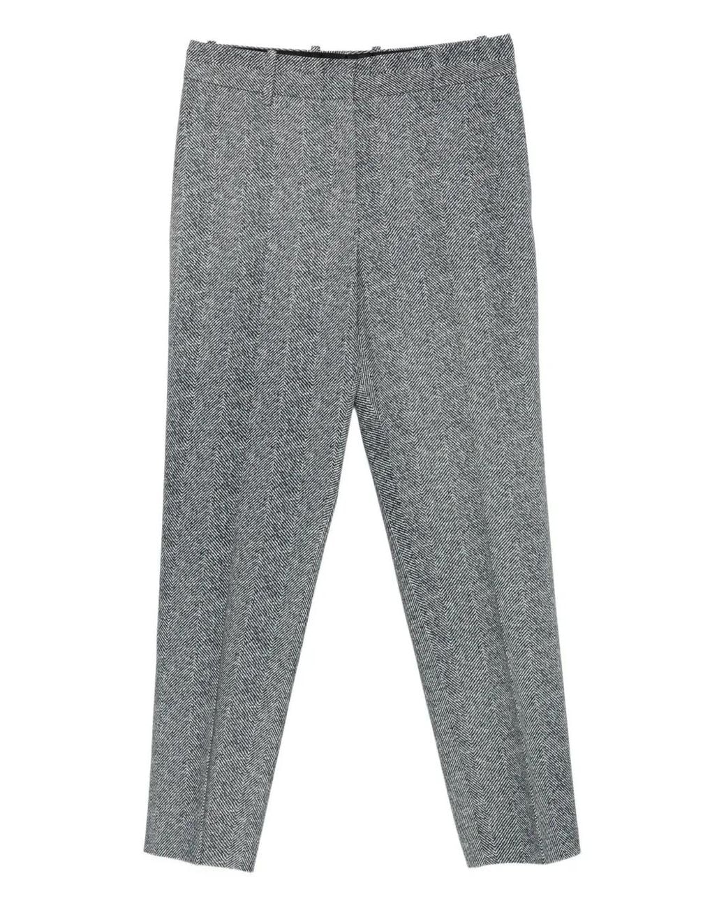 Pantalones Con Motivo Pied De Poule Ermanno Scervino de color Gray
