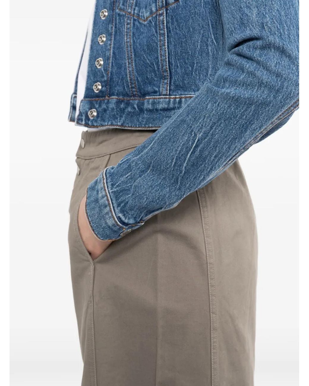 SPORT b. by agnès b. Gray Side-Slash Twill Skirt