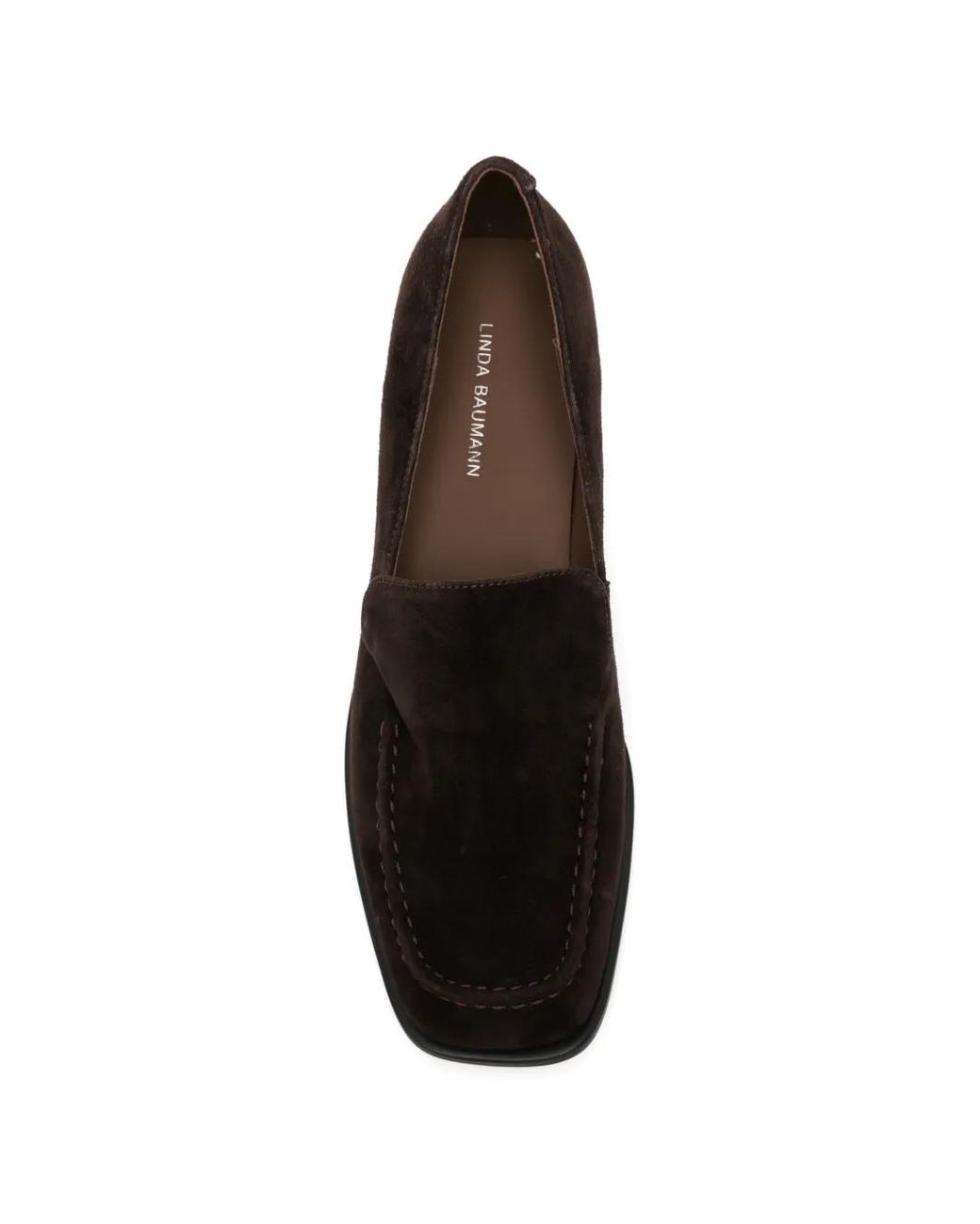 Linda Baumann Black Square-Toe Loafers