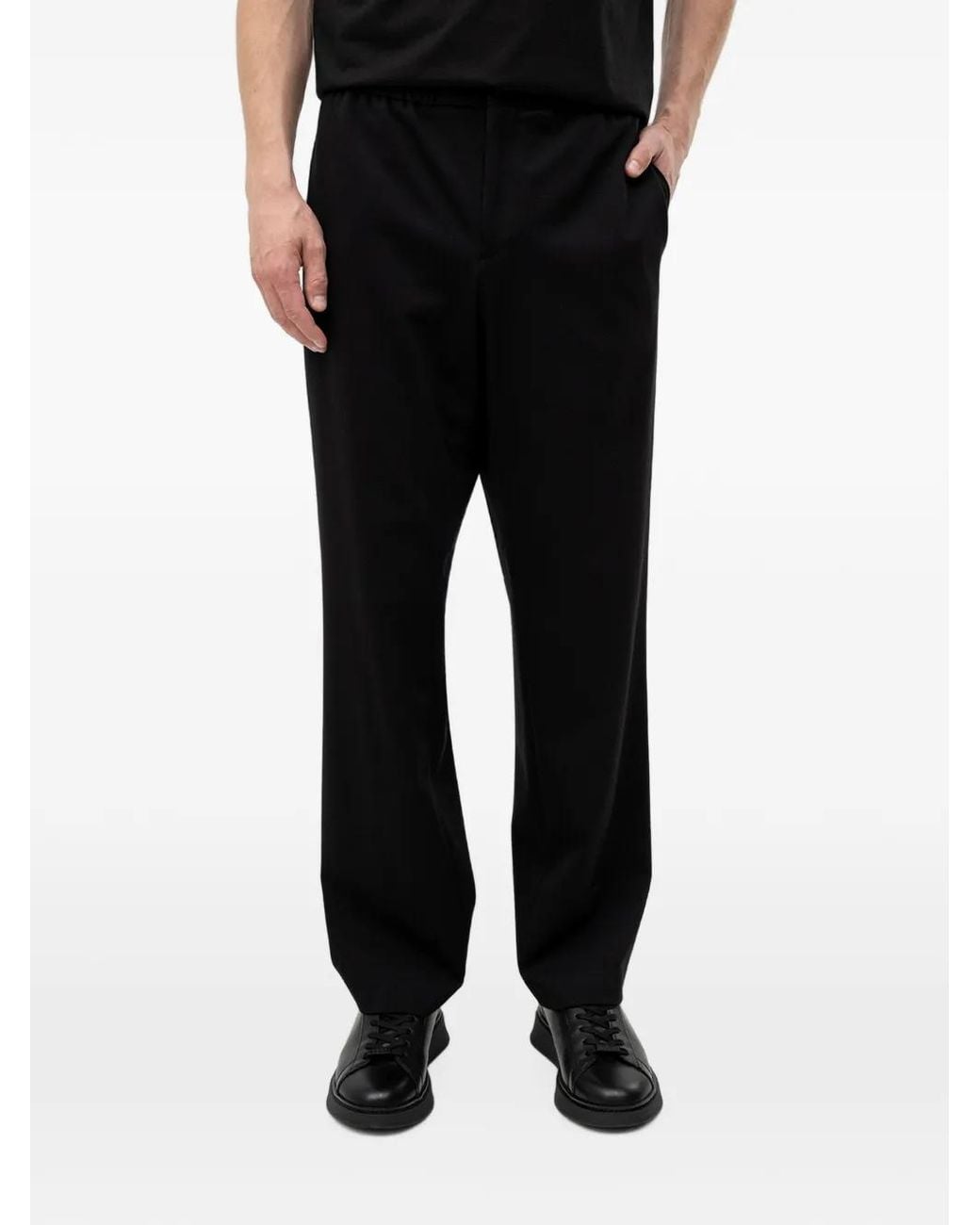 Boss Black Elasticated-Waistband Trousers for men