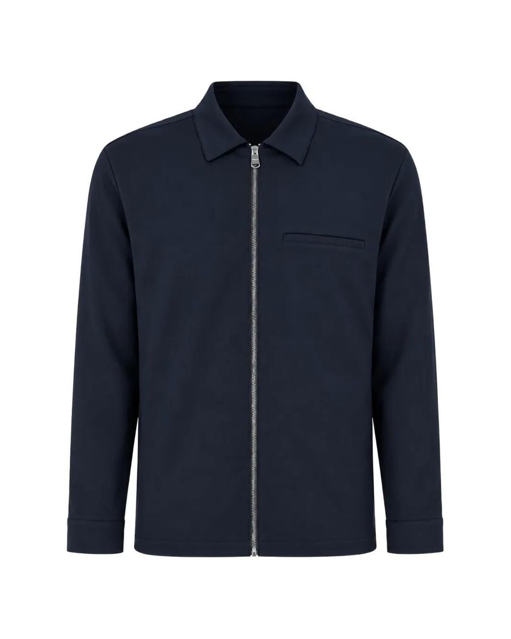 Dondup Blue Zip-Up Shirt Jacket for men