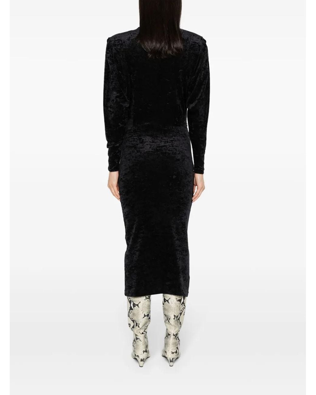 Isabel Marant Black Hadley Velvet Dress