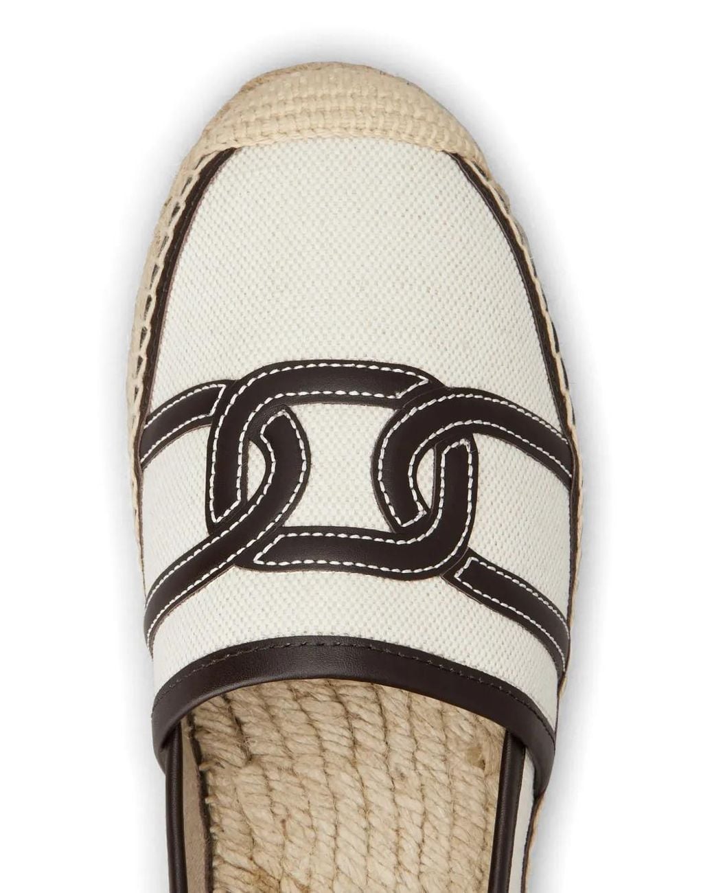 Tod's Natural Kate Chain-Pattern Espadrilles