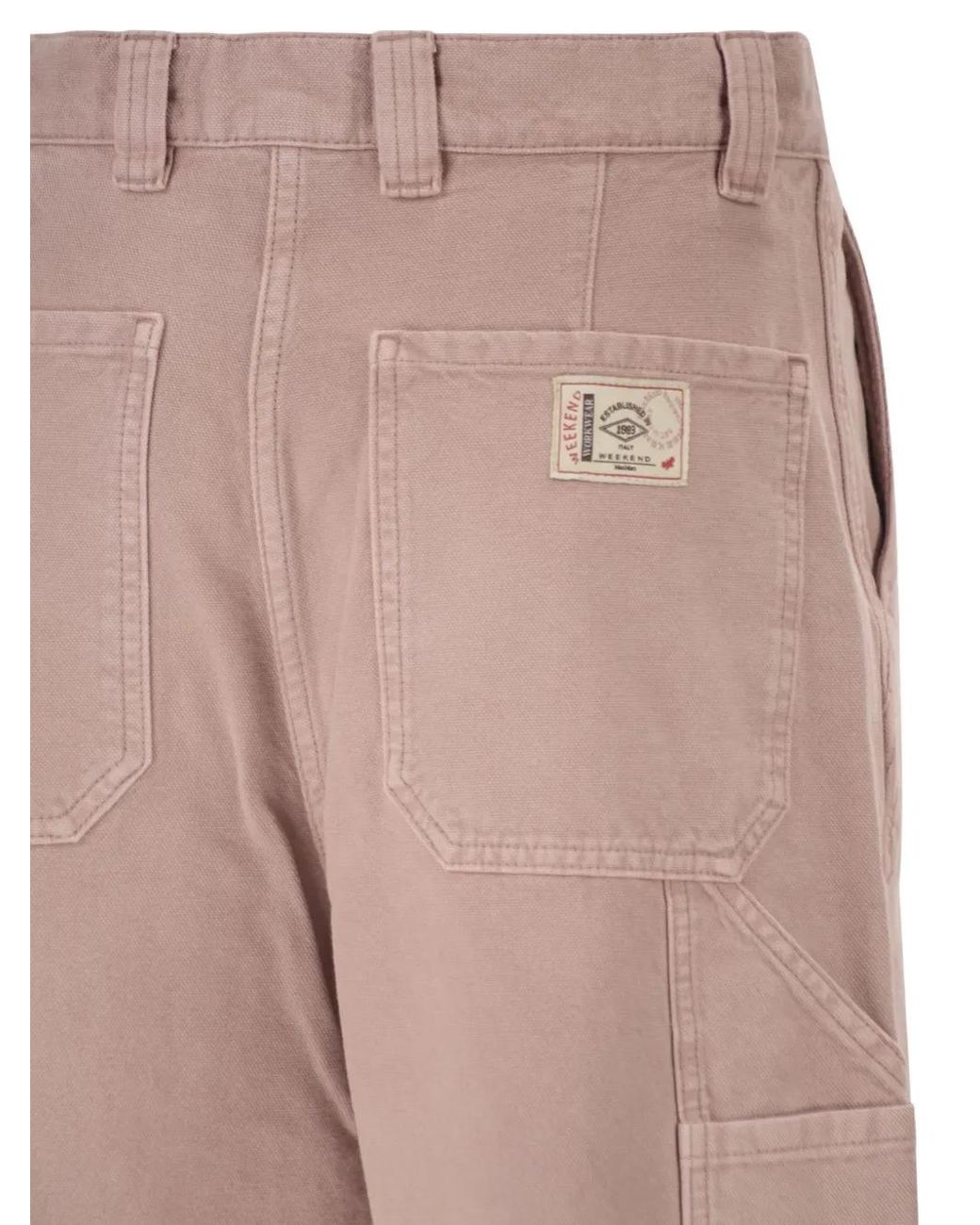 Weekend by Maxmara Pink Carpenter Wide-Leg Trousers