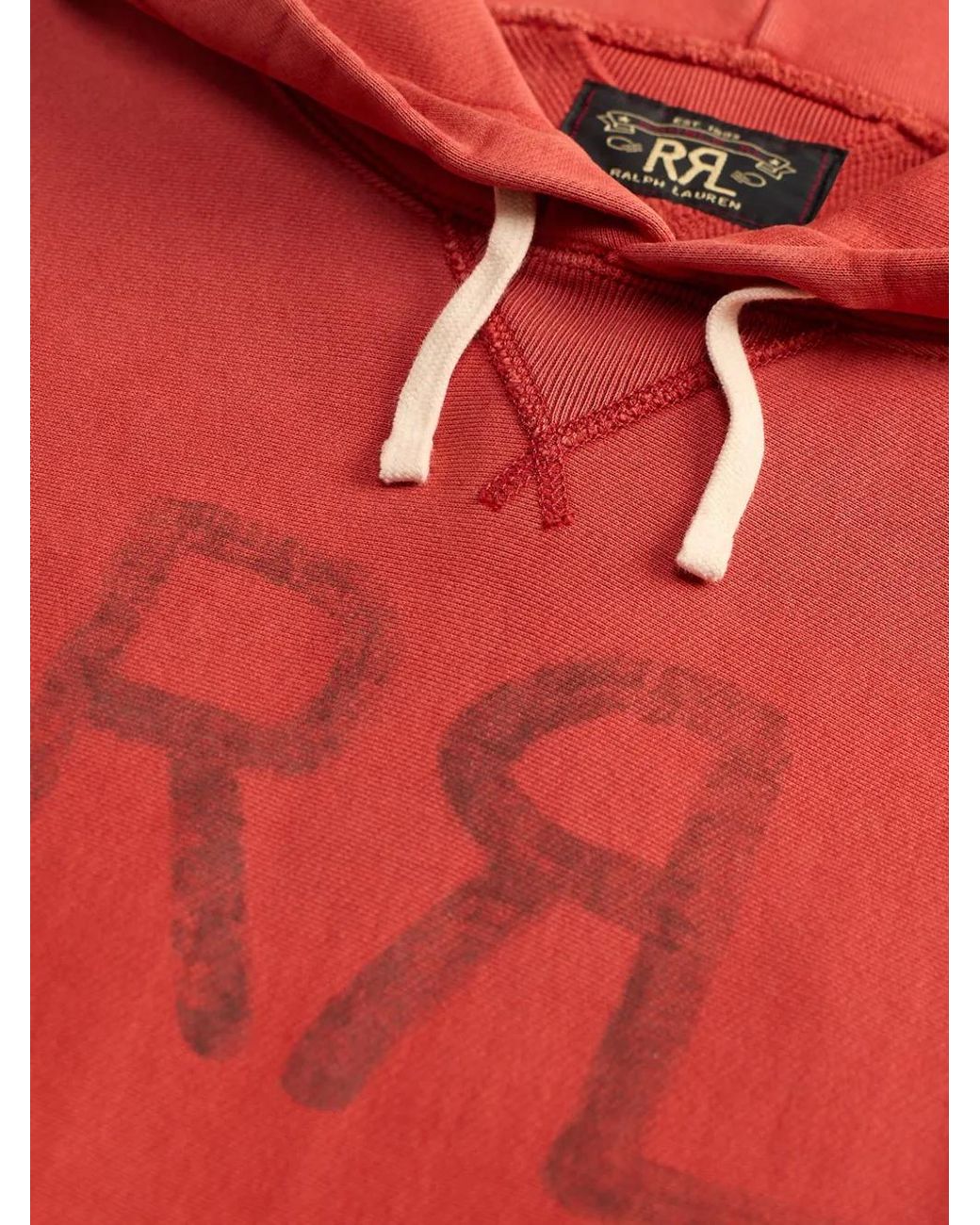 Sudadera Con Capucha Y Logo RRL de hombre de color Red