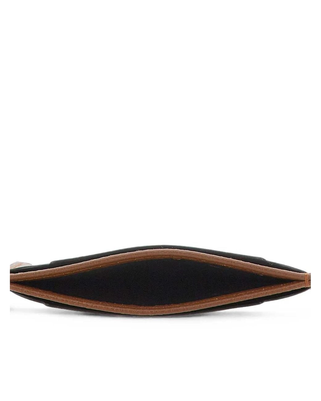 Borsalino Brown Logo-Embossed Card Holder