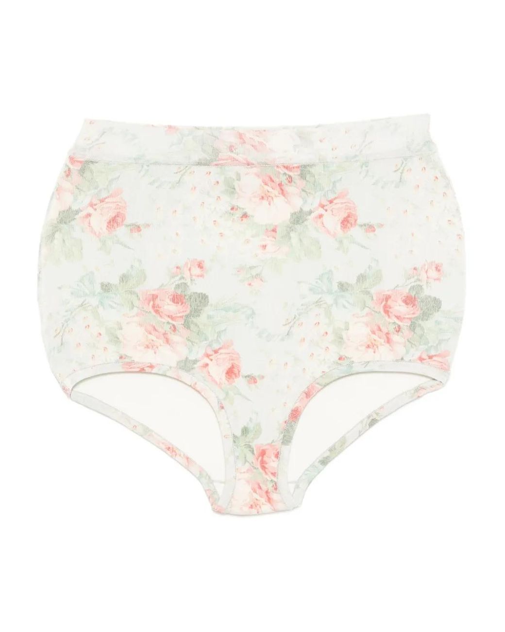 Simone Rocha White Floral-Print Brief