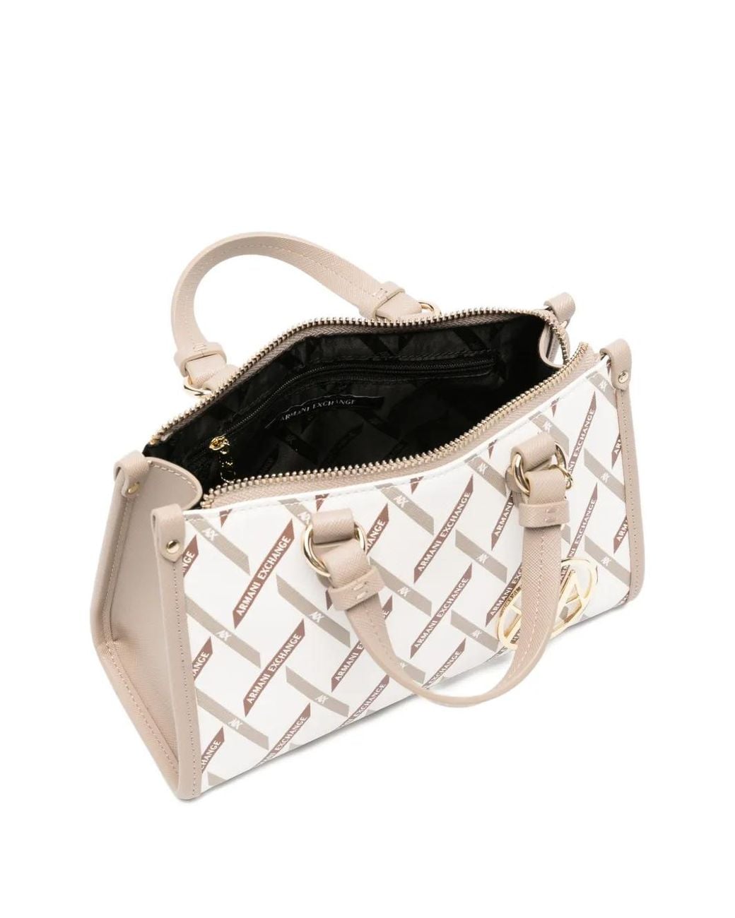 ARMANI EXCHANGE White Logo-Print Tote Bag