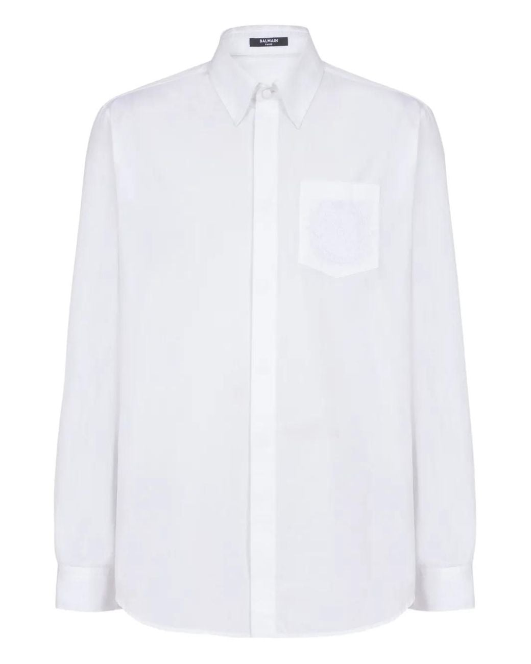 Balmain White Cotton Shirt for men
