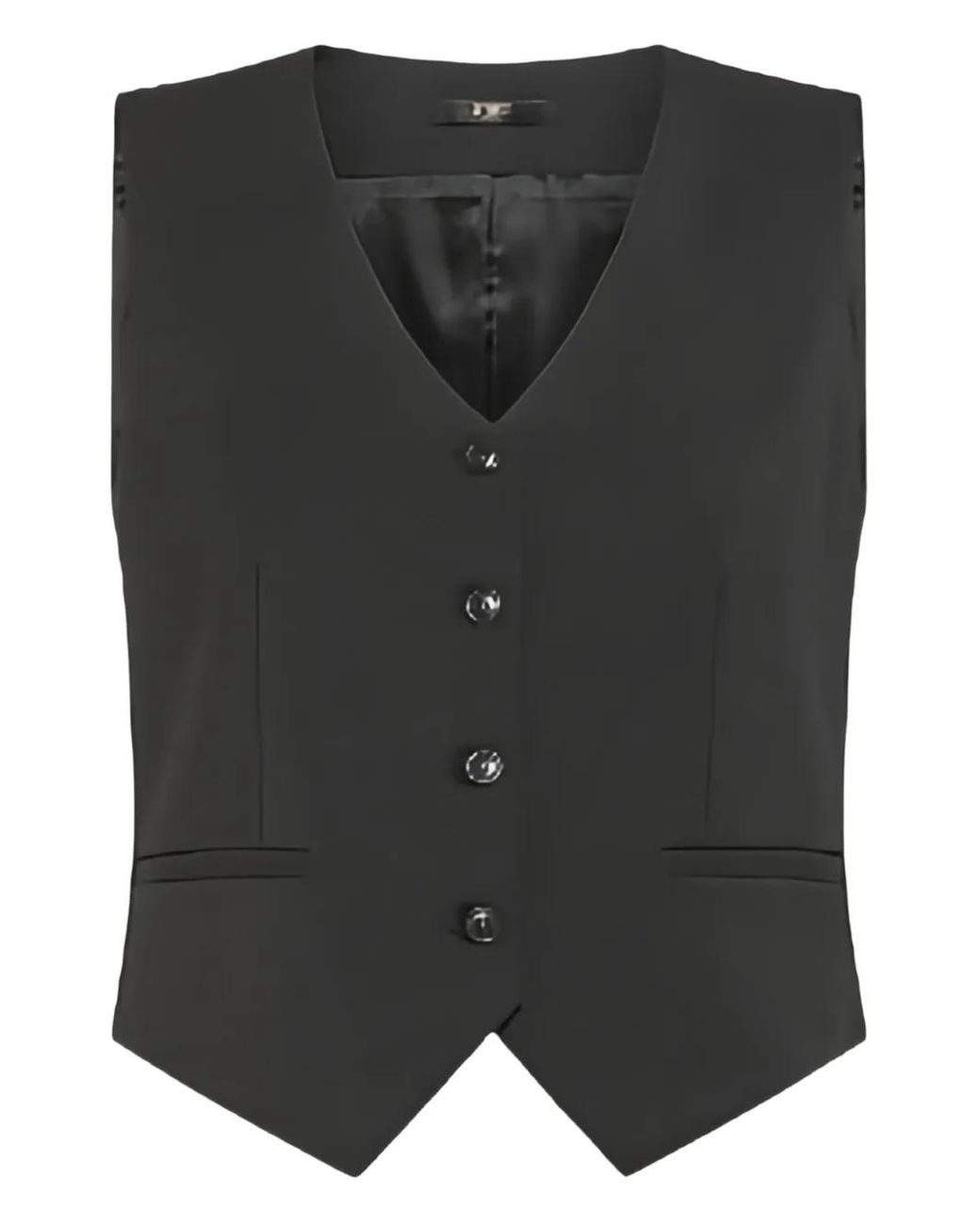 Seventy Black V-Neck Buttoned Waistcoat