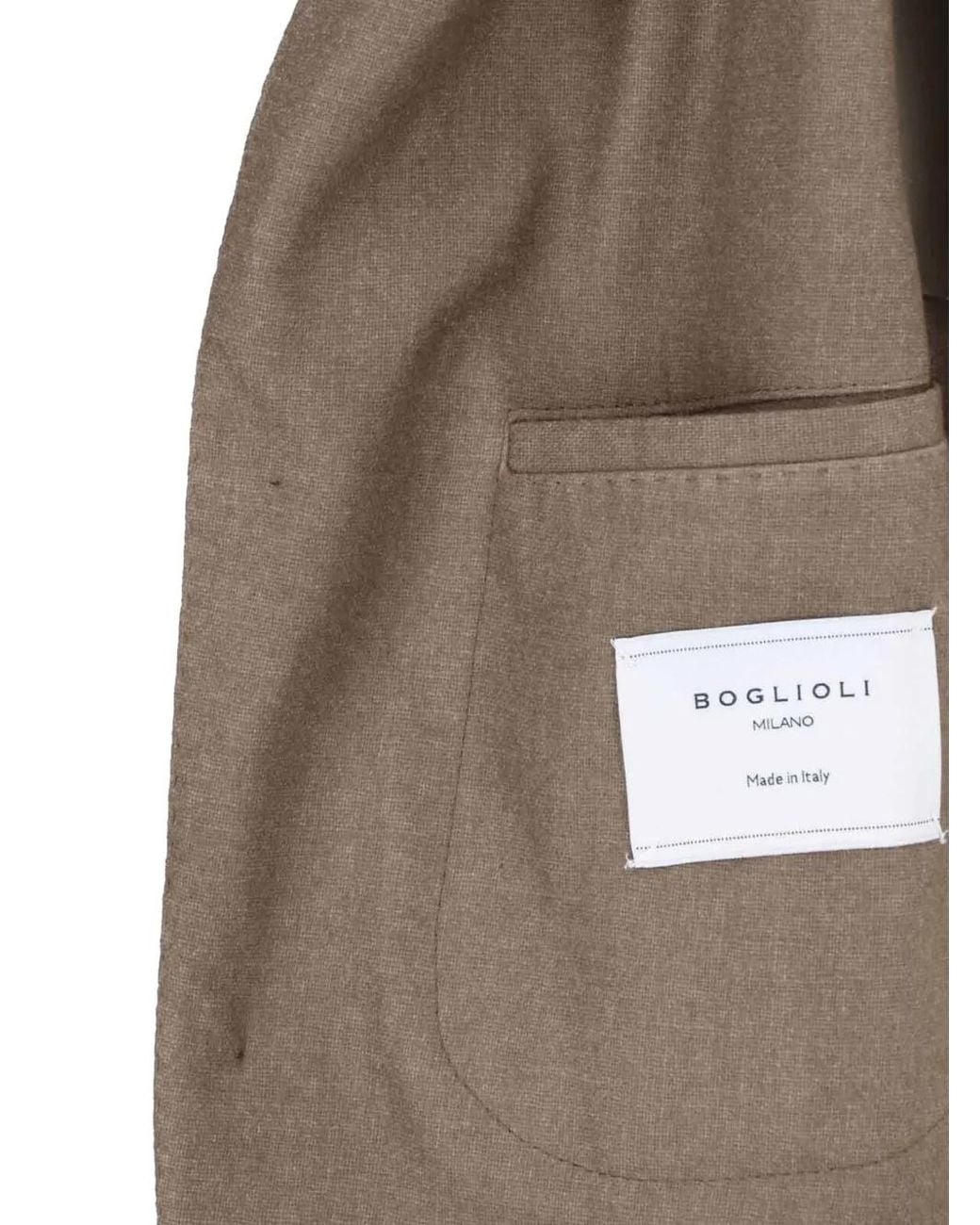 Boglioli Brown Notched-Lapel Single-Breasted Jacket for men